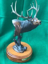 Bronze Sculpture of Elk - “Monarch of the Meadow” by Gary Damuth - 3 of 6