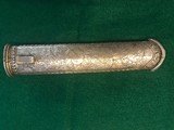 ANTIQUE ORNATE SILVER & BONE KNIFE WITH ORNATE SILVER SHEATH COMES IN A RED FELT LINED BOX. - 9 of 13