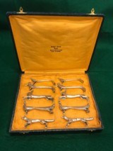 Antique Silver Animal Knife Rests - - 1 of 12