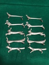 Antique Silver Animal Knife Rests - - 2 of 12