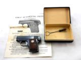 Colt Model 1908 Hammerless 25 A.C.P. With Original Box - 1 of 10