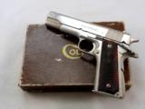 Colt Government Model 1911 A1 In 38 Super Factory Nickel With Box - 1 of 12