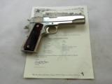 Colt Government Model 1911 A1 In 38 Super Factory Nickel With Box - 4 of 12