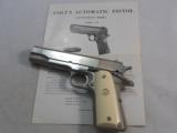 Colt Civilian Model 1911 A1 Factory Nickel 45 A.C.P. With Box - 4 of 11