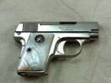 Colt Model 1908 25 A.C.P. In Factory Nickel Finish And Pearl Grips - 3 of 8