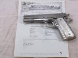 Colt Model 1911 A1 Civilian Pre Series "70" In Rare Factory Nickel Finish - 3 of 13