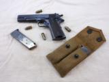 Colt Model 1911 Military Issued In 1917 With Magazine Pouch And Magazines - 1 of 17