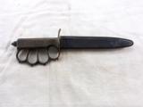 World War One Trench Knife With Brass Knuckle Guard Model 1918 - 1 of 5