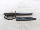 World War One Model Of 1918 Trench Knife With Brass Knuckle Guard - 5 of 10
