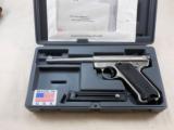 Ruger Mark 2 Stainless Steel 22 Pistol New With Plastic Box, Holster And Extra Magazine - 1 of 9