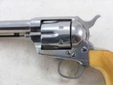 Colt Single Action Army 45 1881 Production With Factory Letter And One Piece Ivory Grips - 8 of 18