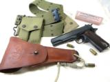 Colt Model 1911 Army 45 A.C.P. 1917 Production As New Unfired With Pistol Belt Rig - 1 of 25