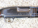 Winchester Model 12 - 20 Gauge Black Diamond Grade Engraved In The Style Of Number 5 Engraving With Gold Inlay - 3 of 19