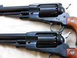 Consecutive Pair Of Ruger Old Army Cap&Ball Revolvers With Two Spare Matched Cylinders For Each Pistol - 4 of 12