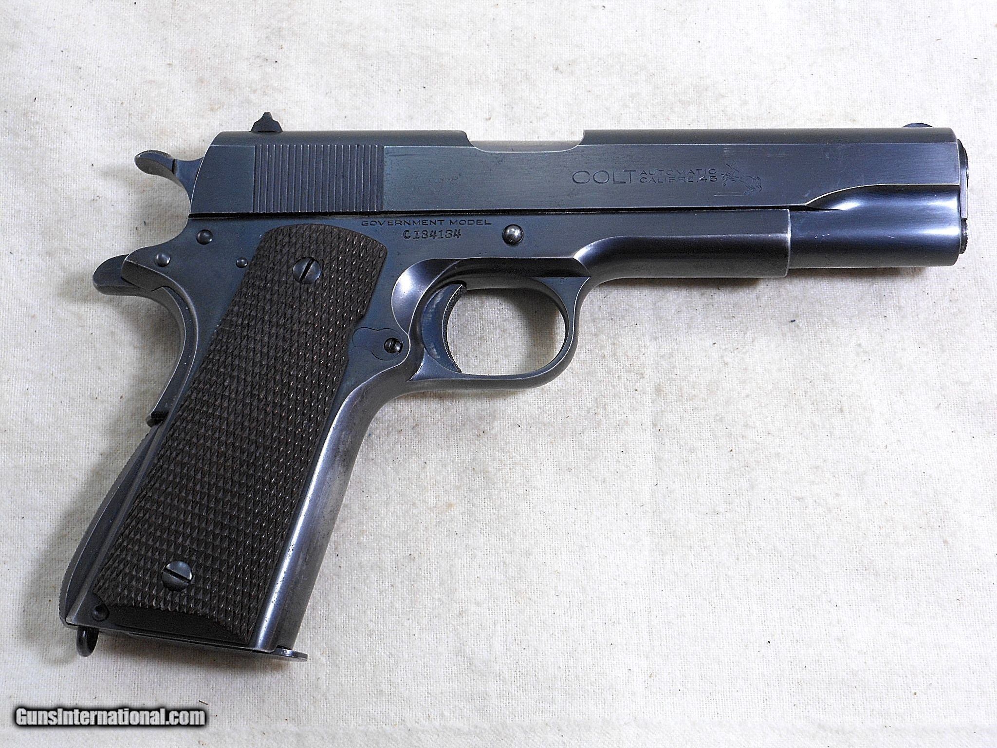 Colt Civilian Model 1911-A1 45 A.C.P. From The 1930's