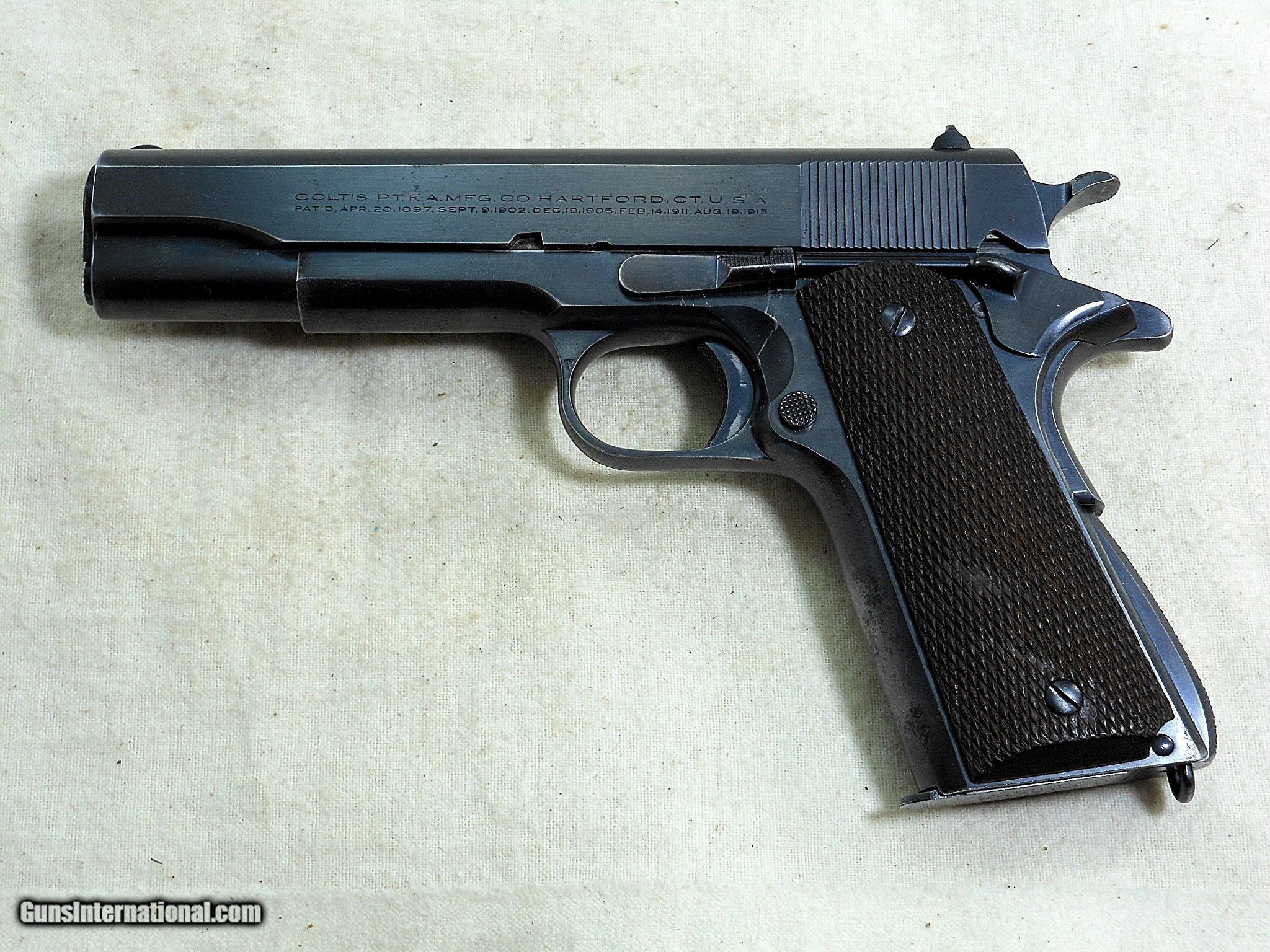 Colt Civilian Model 1911-A1 45 A.C.P. From The 1930's