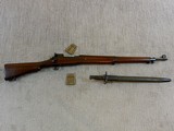 Remington Model 1917 Military Rifle In New Condition With Bayonet And Scabbard - 1 of 25