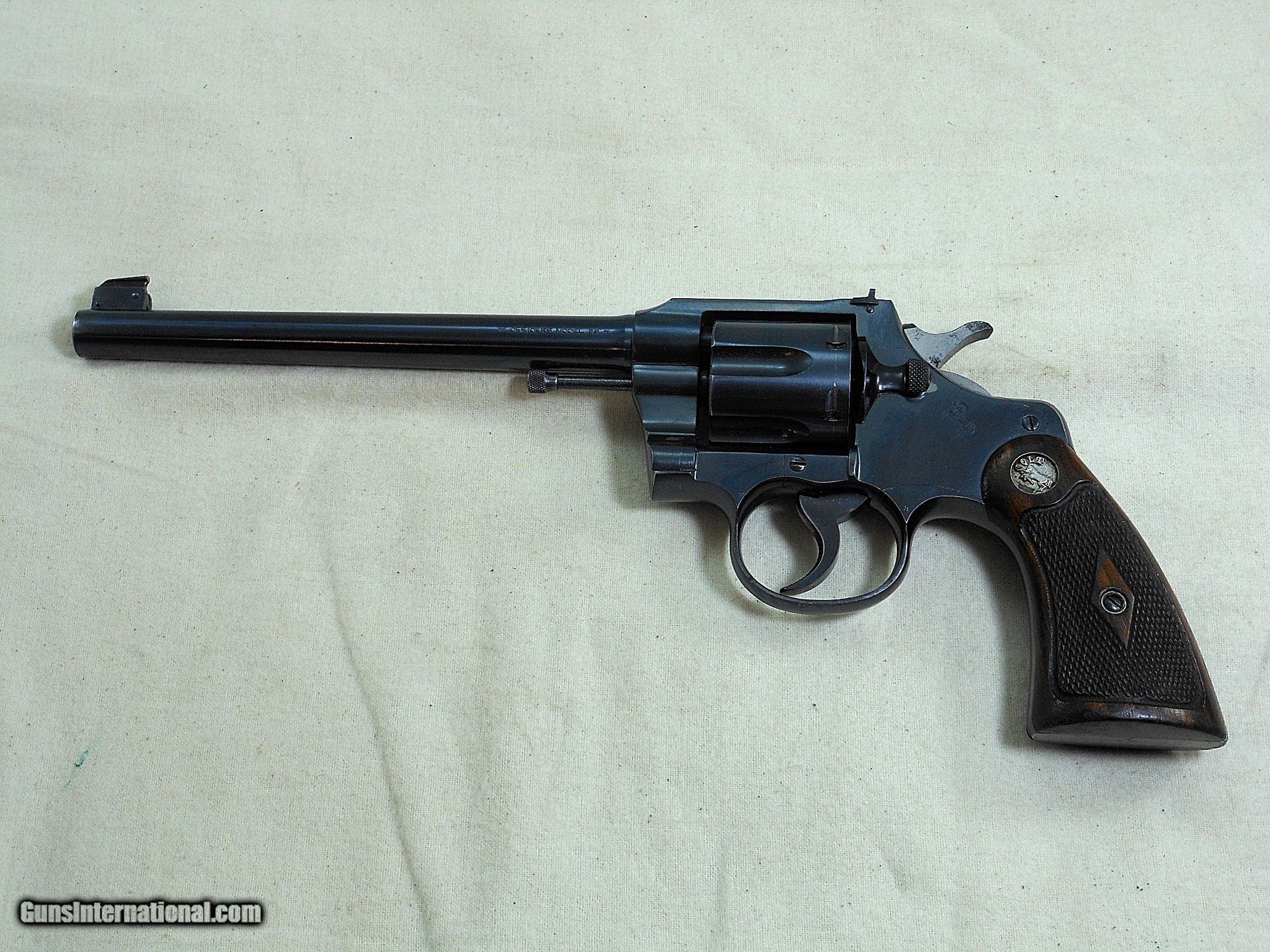 Colt Officers Model Target In 38 Special With The 7 1/2 Inch Barrel