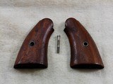 Smith & Wesson Victory Model Revolver Original Wood Grips - 1 of 2