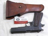 W.W.2 Early Ithaca Model 1911-A1 Pistol With Original Holster - 2 of 22