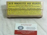 Winchester High Velocity Loading For 45-70 W.C.F. 1886 Rifles