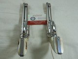 Consecutive Pair of Colt Third Generation Single Action Army Pistols In 44 Special With Nickel Finish - 9 of 11