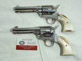Consecutive Pair of Colt Third Generation Single Action Army Pistols In 44 Special With Nickel Finish - 2 of 11