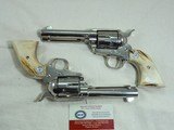 Consecutive Pair of Colt Third Generation Single Action Army Pistols In 44 Special With Nickel Finish - 3 of 11