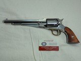 Fine Italian Copy Of The Remington Model 1858 44 Cap & Ball Army Revolver In Nickel Finish - 2 of 8