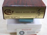 Colt Third Generation Single Action Army New In Original Box 45 Colt Nickel Finish With Factory Ordered 2 Pairs Of Grips - 2 of 18