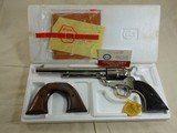 Colt Third Generation Single Action Army New In Original Box 45 Colt Nickel Finish With Factory Ordered 2 Pairs Of Grips - 1 of 18
