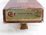 Colt Model Trooper Mark III In Rare 22 Winchester Magnum New In Original Box - 3 of 11