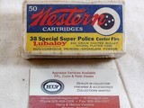 Western Cartridge Co. Bulls Eye Box Of 38 Special Super Police Ammunition - 1 of 3