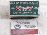 Remington U.M.C. Dog Bone Box 38 Colt Special Hi Speed Ammunition. - 1 of 4