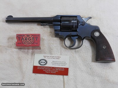 Colt Official Police Revolver In 22 Long Rifle