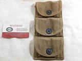 World War 1 Ammunition Pouch For Model 1917 Revolvers In Half Moon Clips With Original Ammunition - 1 of 5