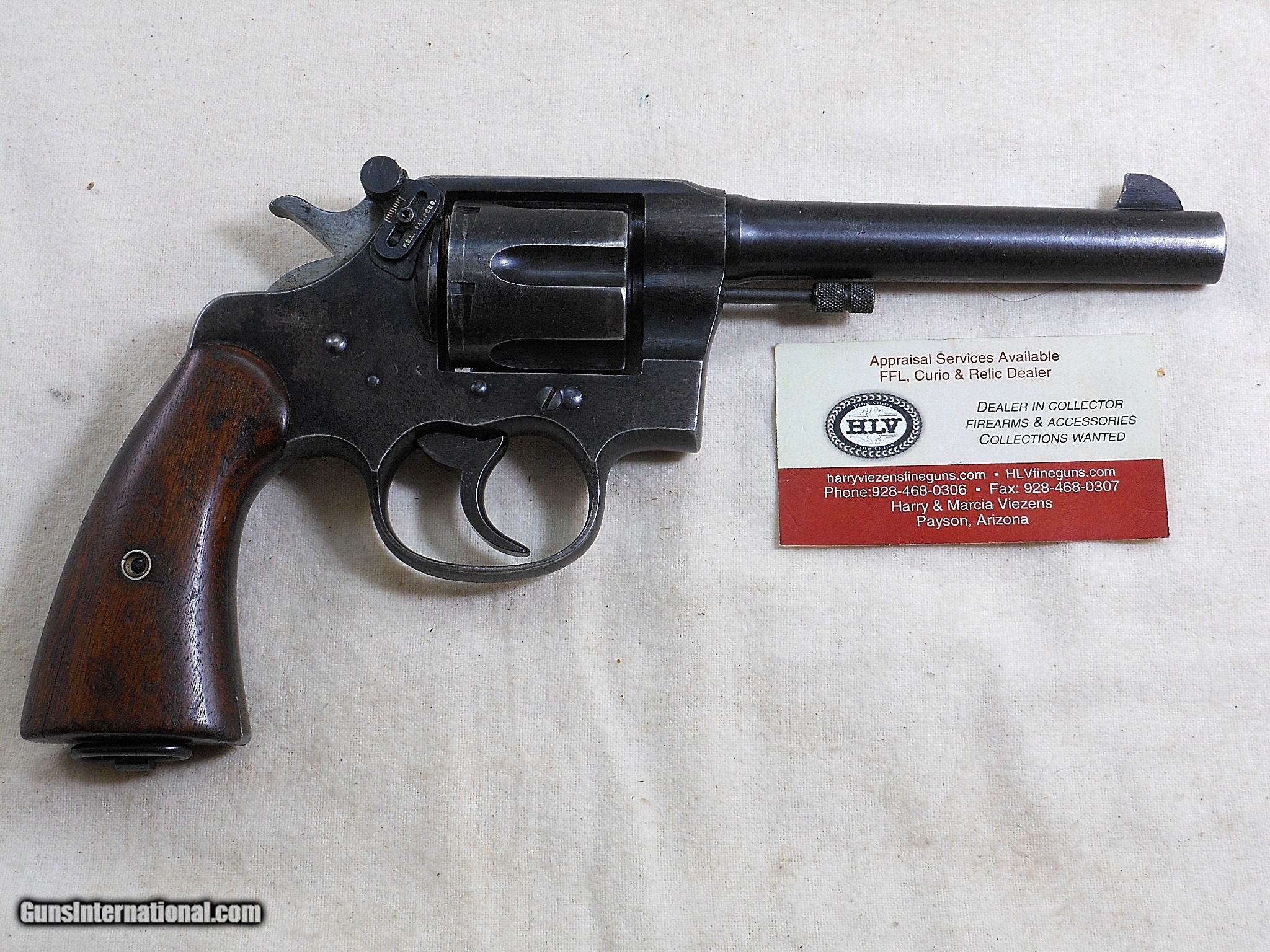 Colt Model 1917 Revolver With Unusual Special Target Rear Sight