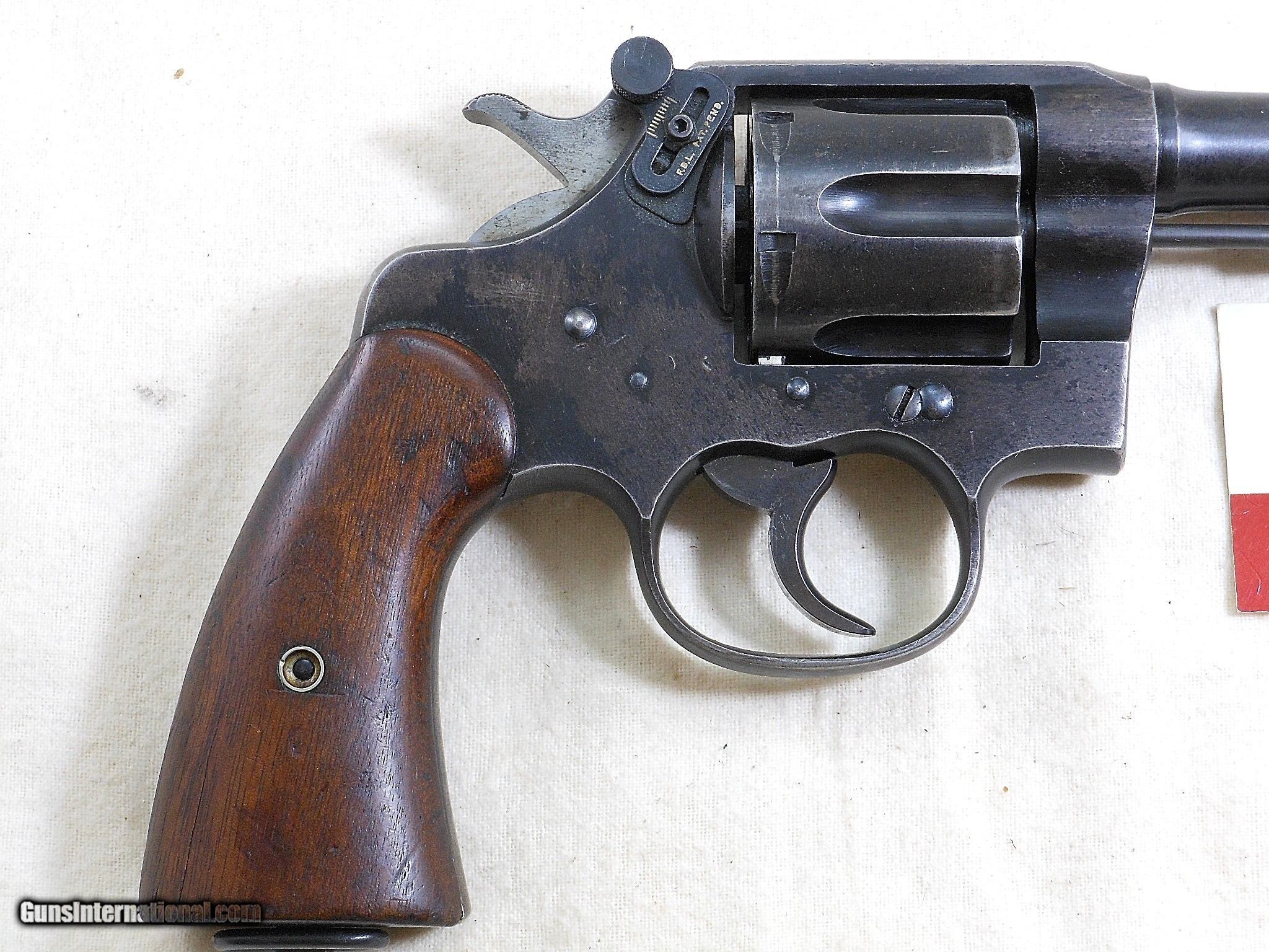 Colt Model 1917 Revolver With Unusual Special Target Rear Sight for sale