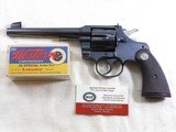 Colt Officers Model Target With Heavy Barrel In 38 Special In Fine Condition