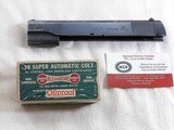 Colt Blued 38 Super Complete Slide Post War Late 1940's To Early 1950's - 1 of 5