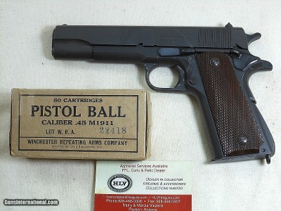 Remington Rand Model 1911 A1 World War 2 Issued In Near New Condition