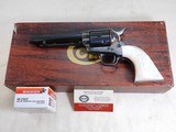 Colt Single Action Army Third Generation With Rare Factory Pearl One Piece Grips New In Box