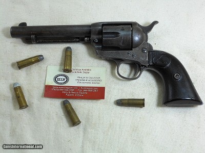 Colt First Generation Single Action Army In 38 W.C.F. With Factory Letter