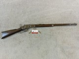 Winchester Model 1873 Rifle In 32 W.C.F. With Rare Winchester Model 62 Tang Sight