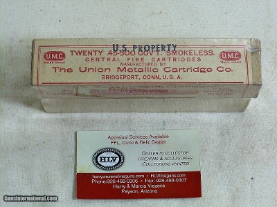 Union Metallic Cartridge Co. Sealed Box Of 45-70 Government Cartridges U.S. Property Marked - Image 2 of 3