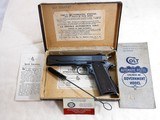 Colt Early Pre World War 2 Civilian Government Model 1911-A1 In Almost New Condition With Original Box And Papers - 1 of 18