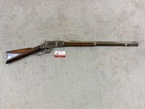 Winchester Model 1873 Full Nickel Finished In 22 Short 1880's Production - 2 of 18