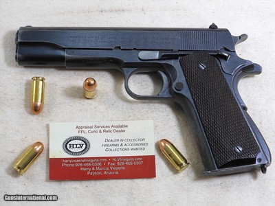 Colt Military Model 1911 A1 Pistol Charles Reed Inspected In Original Condition