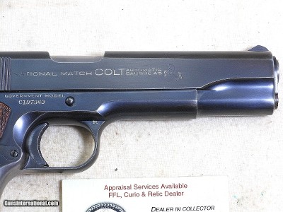 Colt Pre War National Match Model 1911-A1 With The Rare Swartz Safety And King Rear Sight - Image 6 of 22