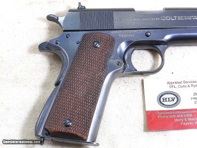 Colt Pre War National Match Model 1911-A1 With The Rare Swartz Safety And King Rear Sight - Image 7 of 22